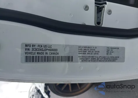 2023 Dodge Charger Scat Pack Widebody from USA, damaged, VIN 2C3CDXGJ2PH606693